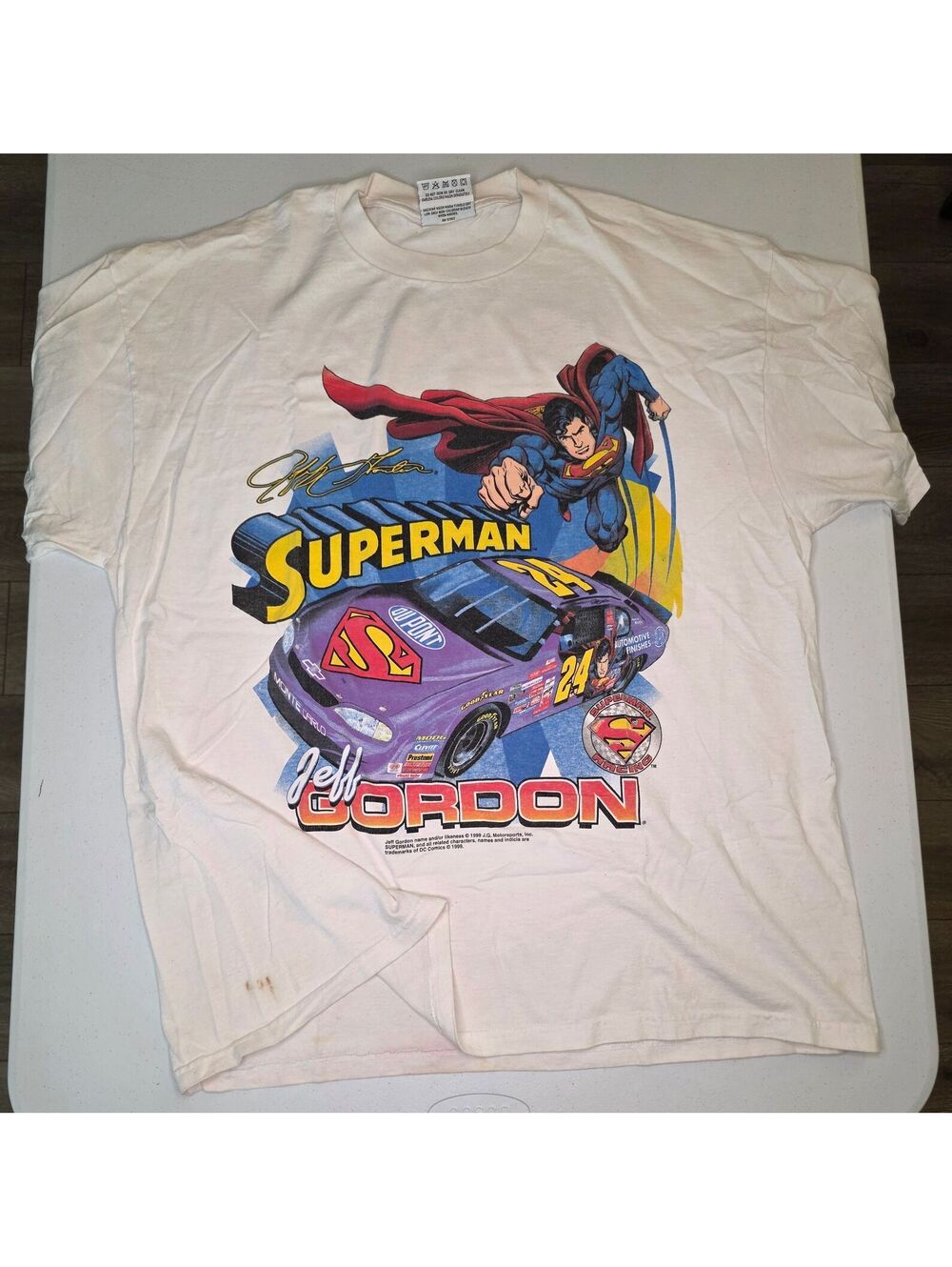 1999 Nascar Jeff Gordon Superman Tee